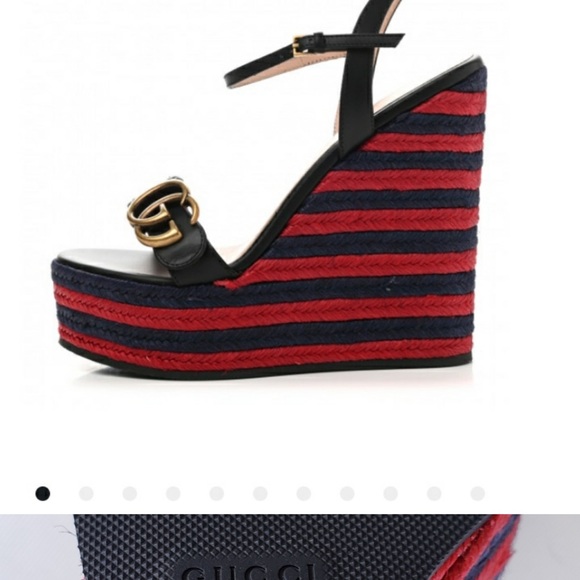 Gucci Black Red/Blue Marmont Double GG
Espadrille Sandals
$750 Size:US10.5 - Picture 3 of 5